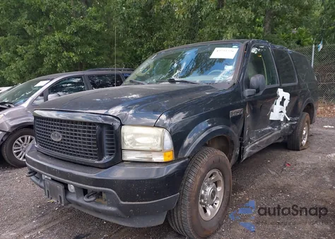 2004 Ford Excursion Limited из США, поврежденный, VIN 1FMNU42L84ED00303